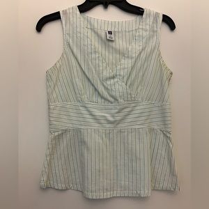 Juniors Gap Extra Small Factory Blue and Green Striped Top